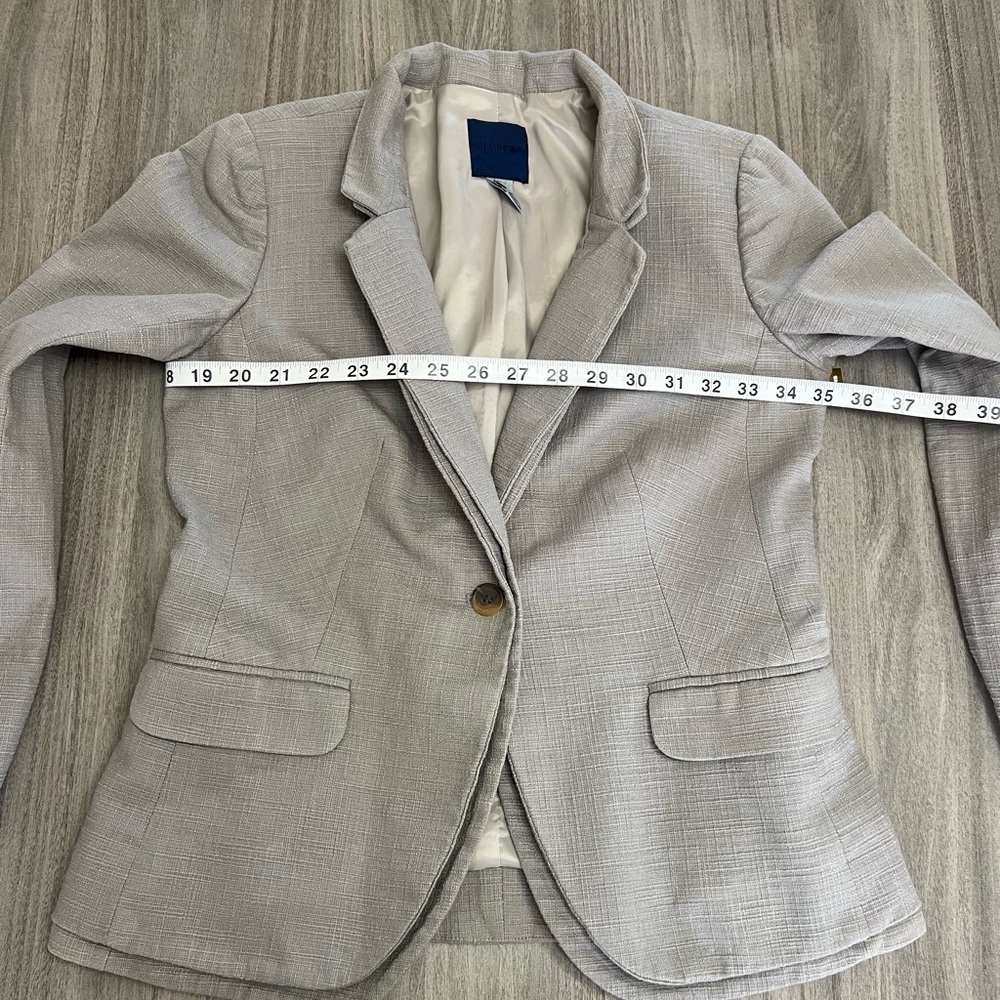 J. Crew Light Gray Single-Button Blazer - image 6